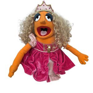 FAO Schwarz Muppet Whatnot Pink Princess Blonde Hair Female Crown Hand Puppet